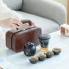 Portable travel tea set, small set, outdoor teacup, one pot, four cups, glass express cup, teapot gift