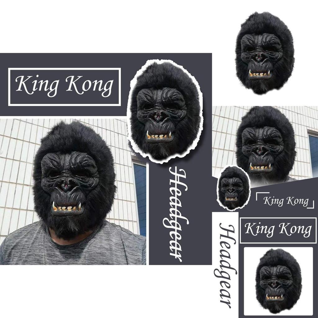 Premium Quality Halloween Cosplay Gorilla Dress Hood Mask Ideal For Spooky Party Accessories And Decorations