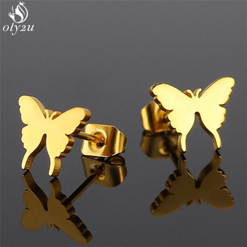 Minimalist Stainless Steel Dentist Tooth Stud Earring Women Men Cute Cross Earings Leaf Swallow Earing Party Accessories