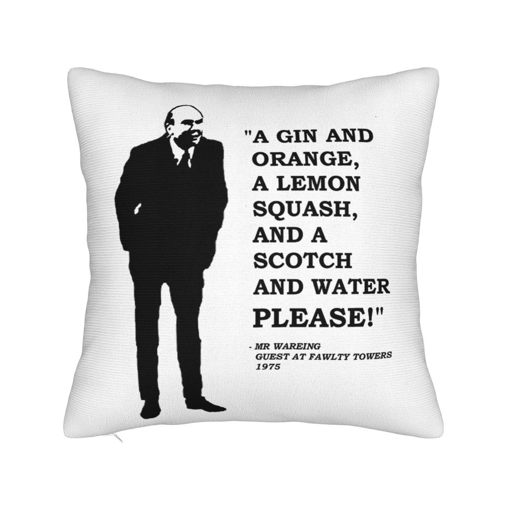 Fawlty Towers   Square Pillow Covers Polyester Home  Cushion Cover Funny Home Decoration Throw Pillow Case