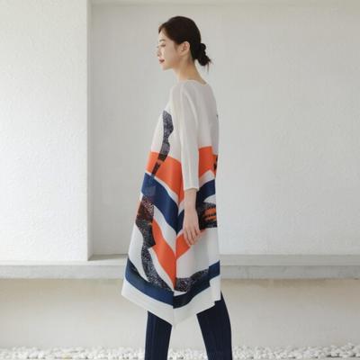Plara Women Balloon Wide Painting Pleats Dress