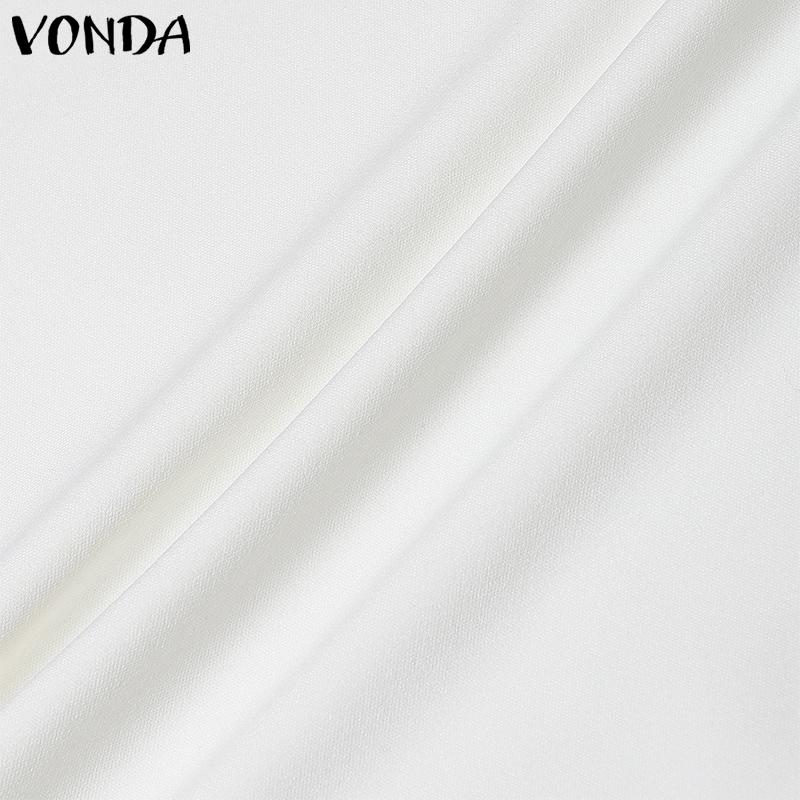 VONDA Женские винтажные обтягивающие однотонные футболки с открытыми плечами и длинным рукавом