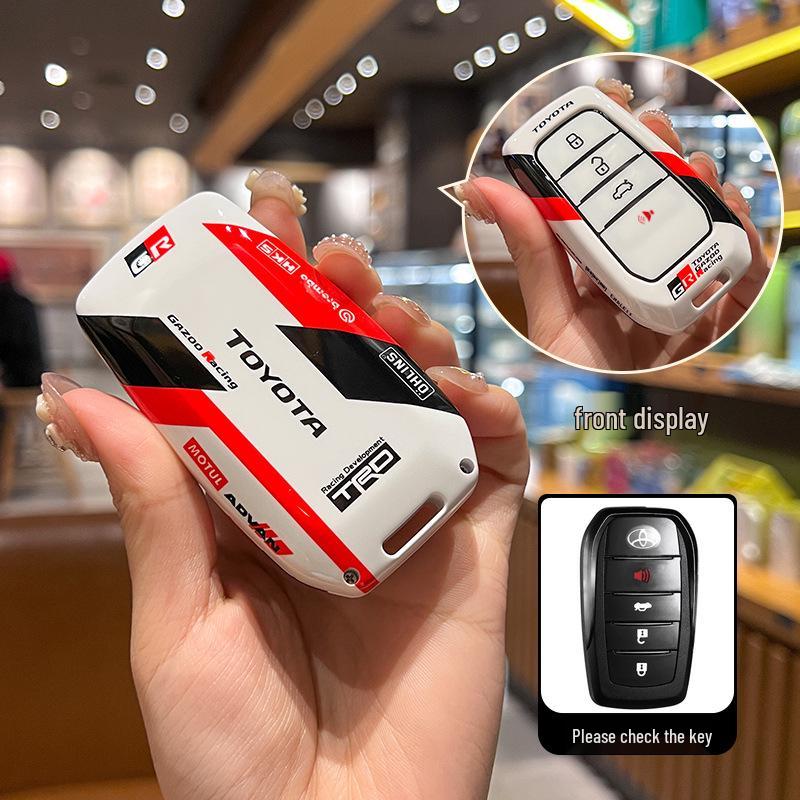 Чехол для ключа Toyota Camry, Corolla, Levin, Avalon, Highlander, RAV4, CHR с металлической пряжкой