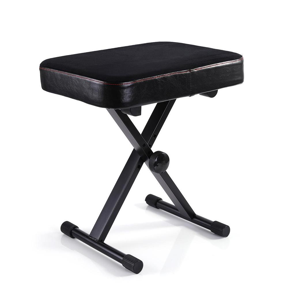 Регулируемая Складная Четырехуровневая Скамья для Электронного Органа - Высококачественный Черный Табурет для Цитеры