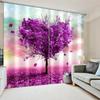 3D печать оконная занавеска для гостиной полузатенение открытый декоративное дерево домашний текстильный декор