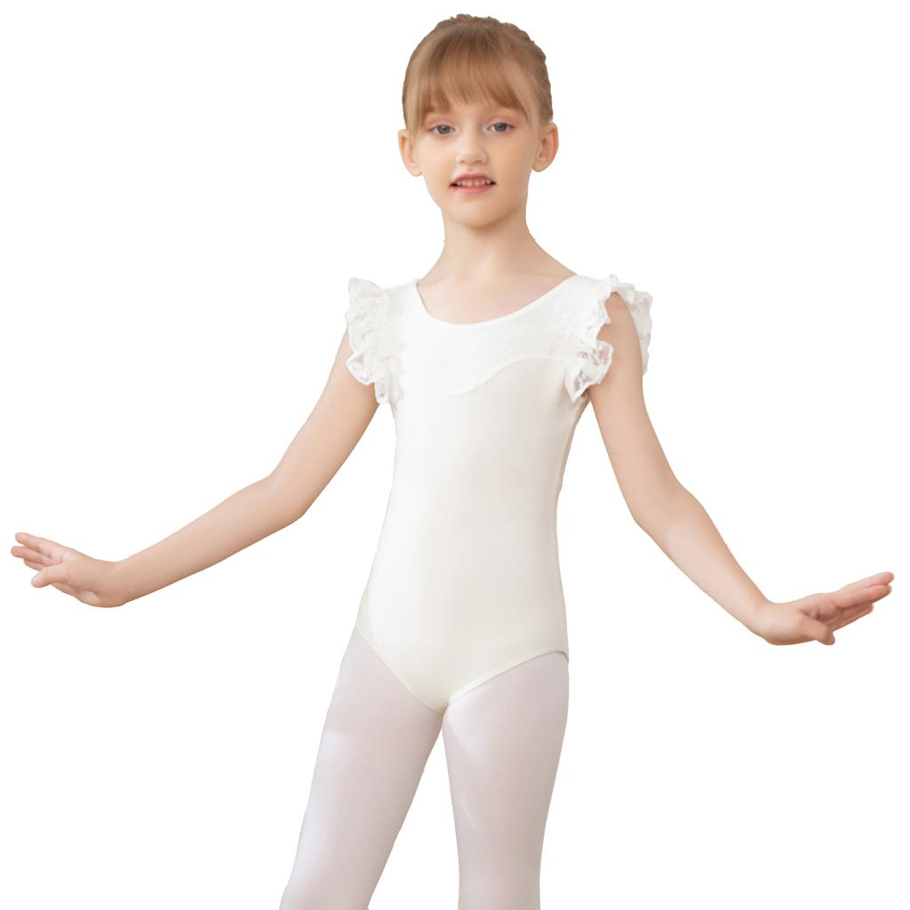 Балетный купальник для девочек базовый с коротким рукавом, танцевальный костюм для малышей, хлопковый гимнастический купальник, школьный танцевальный, возраст 2-11 лет