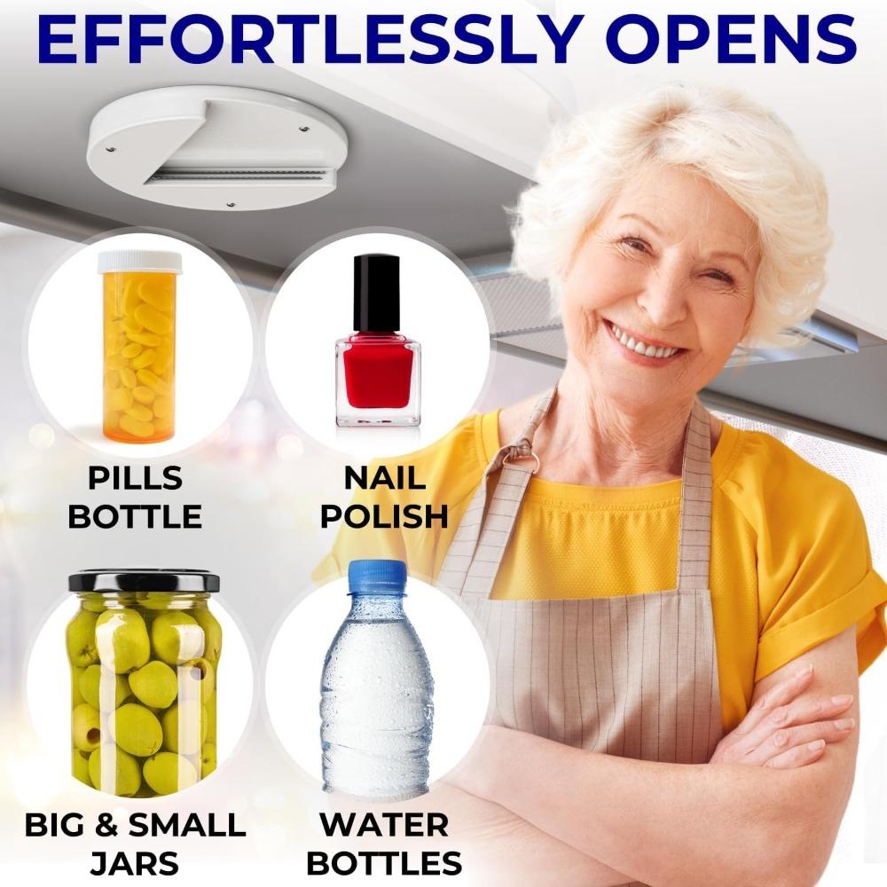 Can Opener Multifunction Under Cabinet Jar Openers for Weak Hand Easy Effortless Grip Fast Lid Remover Kitchen Accessories 6