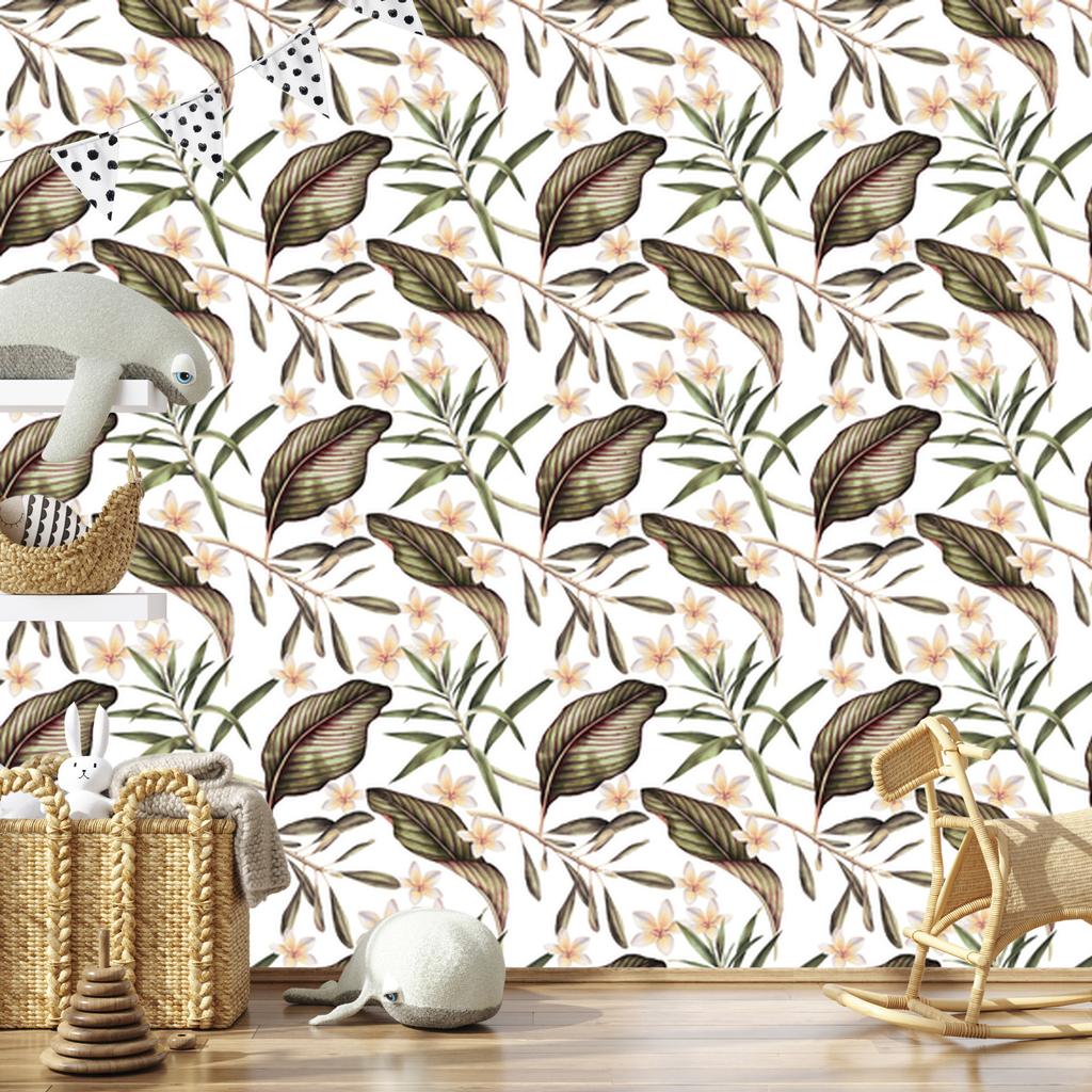 Delicate Flowers Wallpaper for Living Room and Bedroom 50x1000