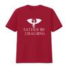 Father Of Dragons New Dad Cute Funny Humor Set T Shirt Thrones Mens vintage Washed graphic Breathable Versatile streetwear