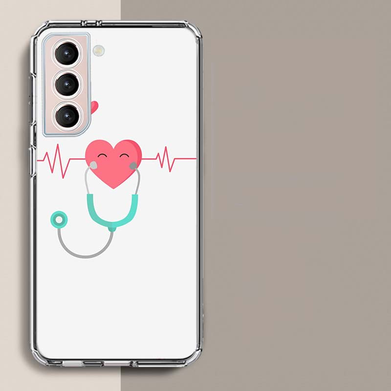 Чехол для телефона с медицинским стетоскопом для медсестры для Samsung S25+ Edge Galaxy S24 FE S23 Ultra Capa Shell S22+ S21 Plus S20 FE Чехол Силиконовый