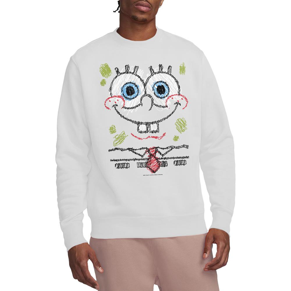 Толстовка унисекс для взрослых Спанч Боб Квадратные Штаны с улыбкой-каракулей