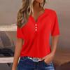 Women's T Shirt Tee Print Button Raglan Sleeve Daily Weekend Fashion Basic V Neck Regular Top