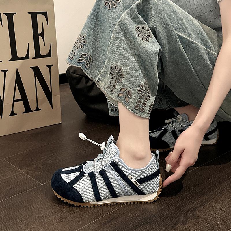 Легкие одинарные туфли на толстой подошве, сетчатые дышащие туфли Форреста Гампа, женские летние, в стиле ретро, с универсальной повседневной спортивной моральной подготовкой s