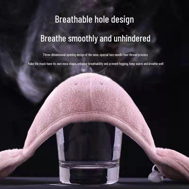 Унисекс 3D Зимняя маска: Бархат, Защита ушей, Ветрозащитный и дышащий для велоспорта