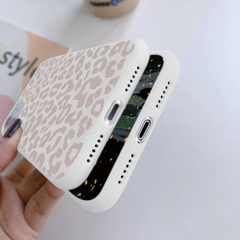 Мягкий силиконовый чехол с леопардовым узором для Xiaomi Redmi Note 13 Pro Samsung A55 M35 S24 iPhone Huawei Honor Realme Camera Защитный противоударный чехол