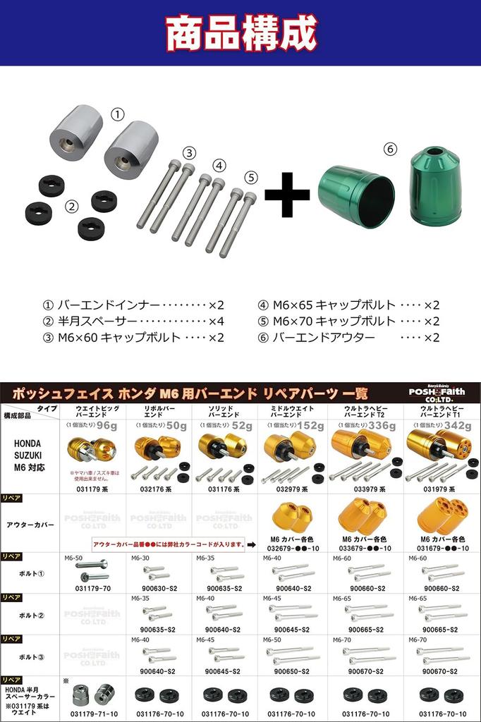 POSH 033979-08-10 Мотоциклетные товары Концевик руля Сверхтяжелый Тип 2 Для Honda/Suzuki