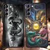 Чехол для телефона Cover для Samsung Galaxy S25 Edge S24 S23 S22 S20 S21 FE Ultra S10 S10E Plus 5G Мягкий ТПУ Capas Мультяшный Дракон Длинный