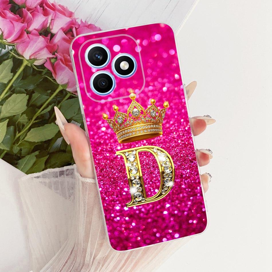Для Honor X8d 2026 Модный чехол для телефона с буквой-короной Для Honor X8D 4G Мягкие силиконовые ТПУ чехлы