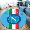 Napoli Crest Custom Name Round Area Rug Carpet Rug For Living Room Bedroom Sofa Playroom Decor Nonslip Floor Mat