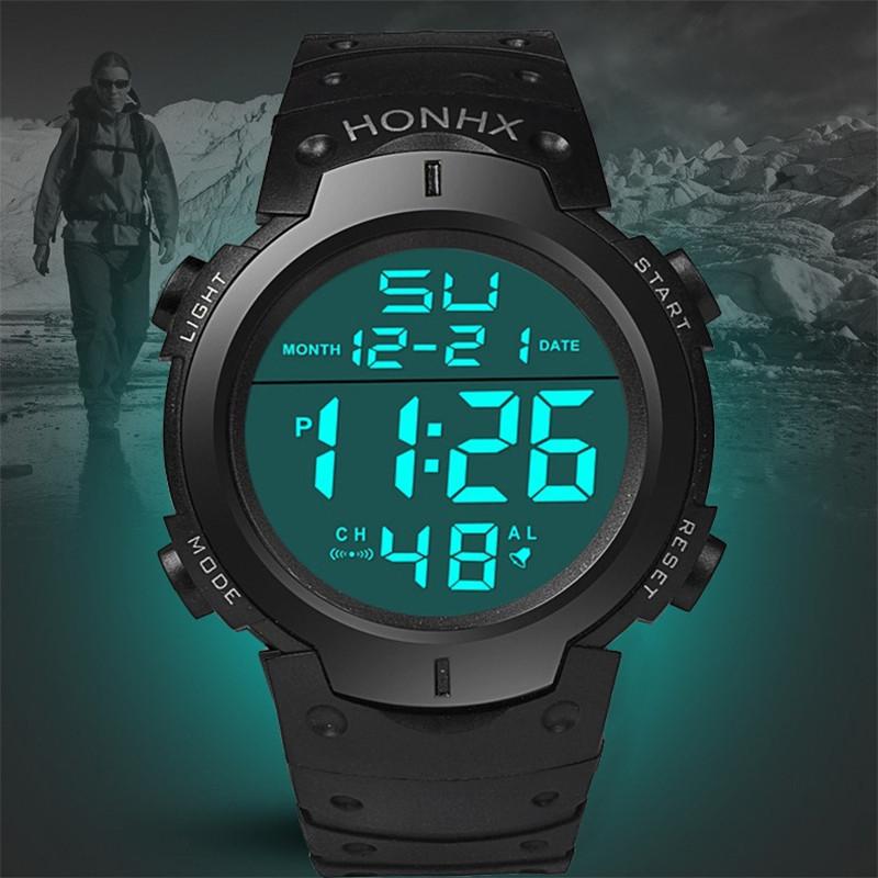 Стильные электронные часы Honhx для студентов с большим 50-мм дисплеем и функцией мирового времени