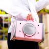 Portable Breathable Fashion Crossbody Outdoor Modern Nylon Push-Up Parrot Carrier Bag for Walking Birds Cockatiels Lovebirds