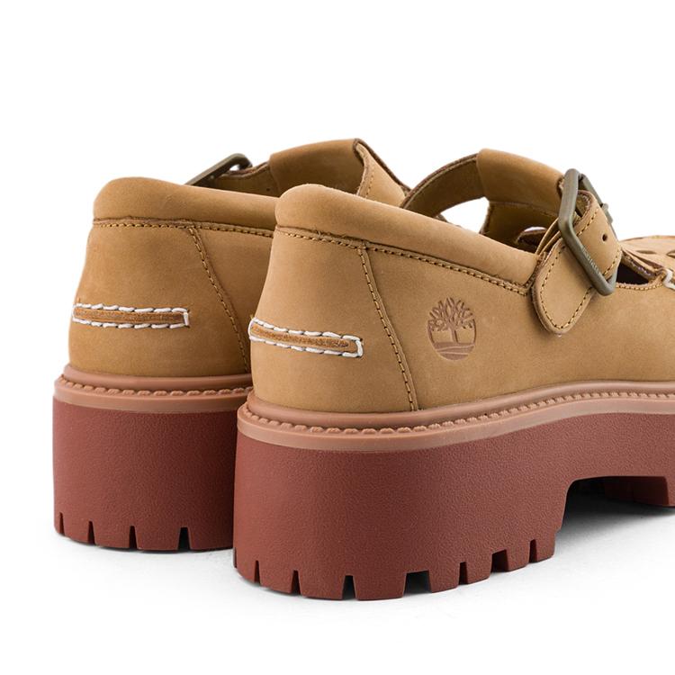 Timberland Повседневные туфли Мэри Джейн на толстой подошве, увеличивающие рост, дышащие, женская обувь, светло-бежевый A4188EN3