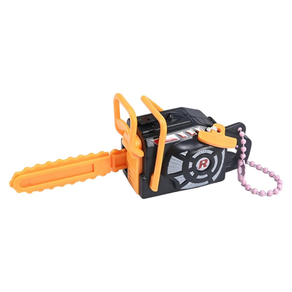 Pull Rope Electric Saw Keychain Toy Plastic Logging Saw Toy Gift Toy Key Decor