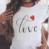 (Asian Size) Graphic Tee T Clothing Love Style Cute Letter Casual Fashion Print Female Casual  Women's Top Lady Short Sleeve T-shirt