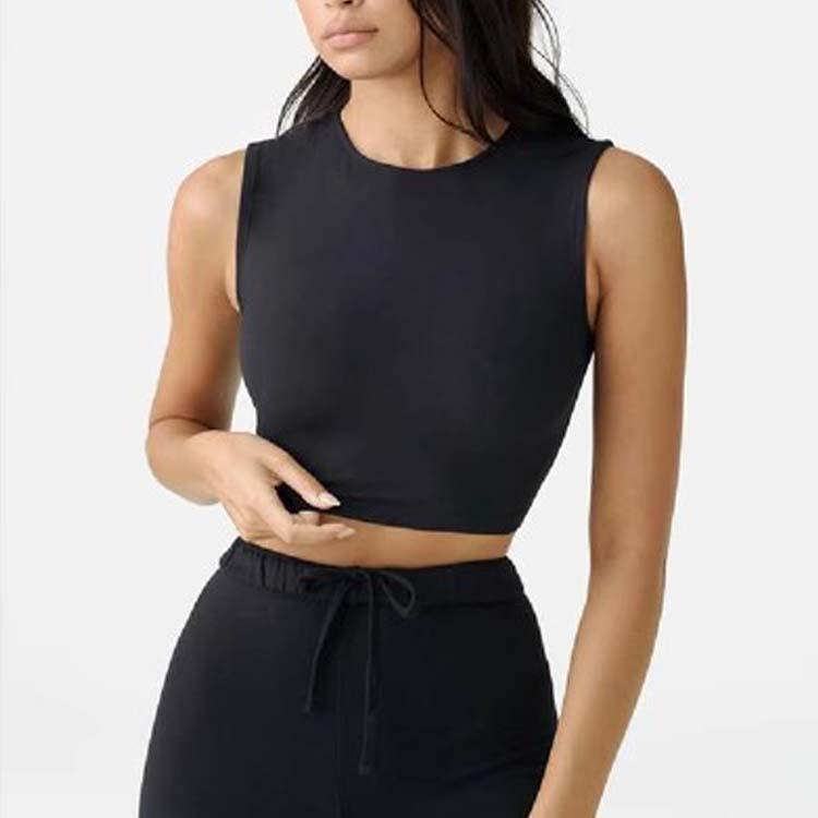 Женский облегающий жилет для йоги в корейском стиле - безрукавка для бега и фитнеса