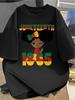 Short-Sleeve T-Shirt | "JUNETEENTH 1865" Print with Cartoon | Unisex | Holiday Commemorative Style | Crew Neck, Regular Fit, Digit