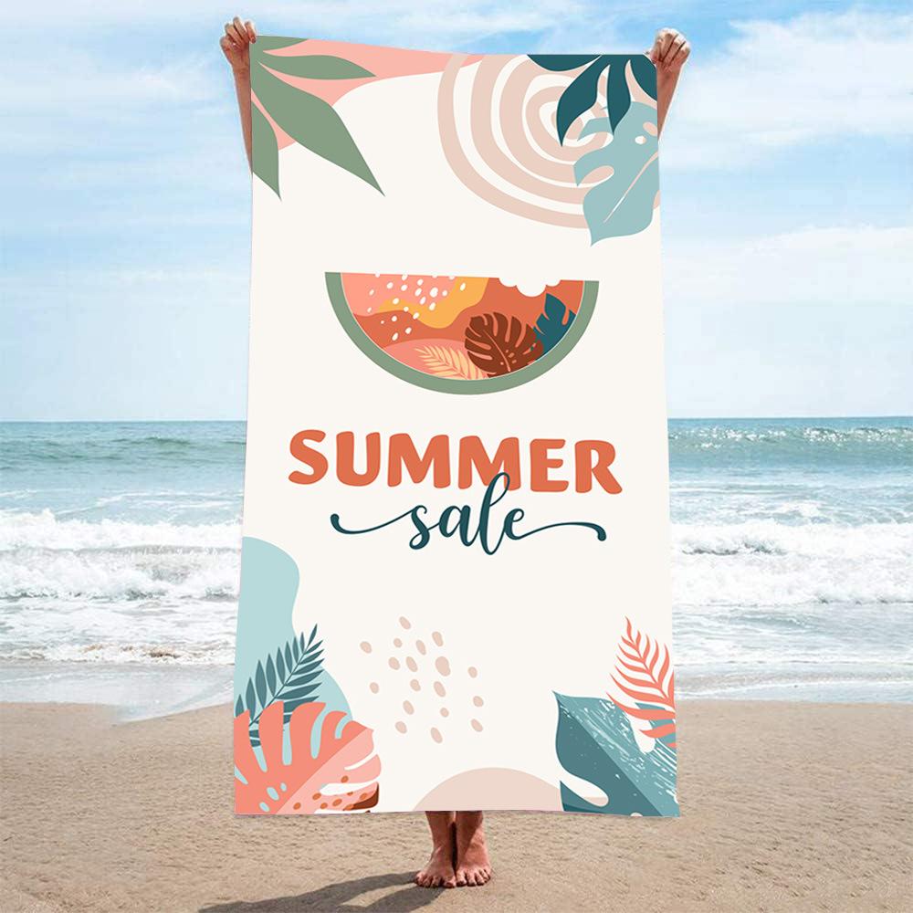 Locomotive Enthusiasts Sports Towels Quick-drying Double-sided Velvet Beach Towels Printed Bath Towels