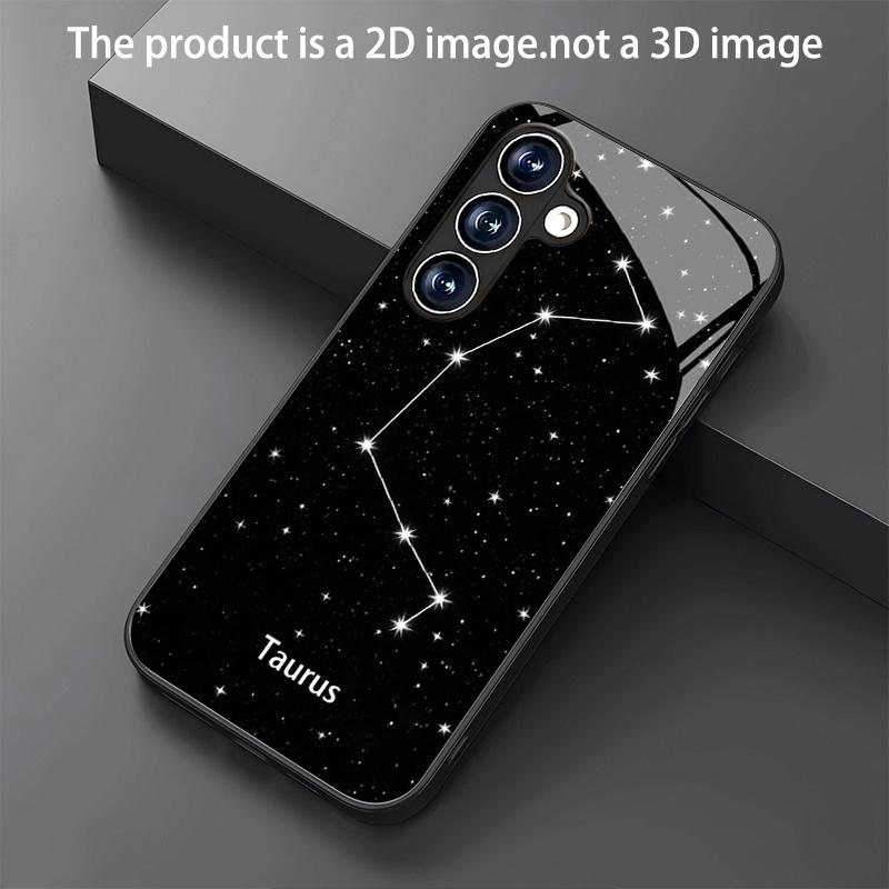 Звездный стеклянный чехол со знаком зодиака Телец для Samsung Galaxy S26 S25 S24 S23 Ultra S22 Ultra S20 Ultra 56 A72 A73 5G