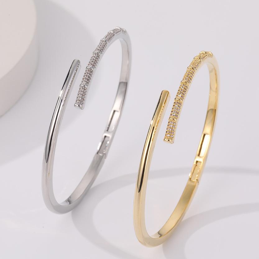 Geometric line couple bracelets, cold style, simple, versatile bracelets, fashionable Korean style open bracelets for men
