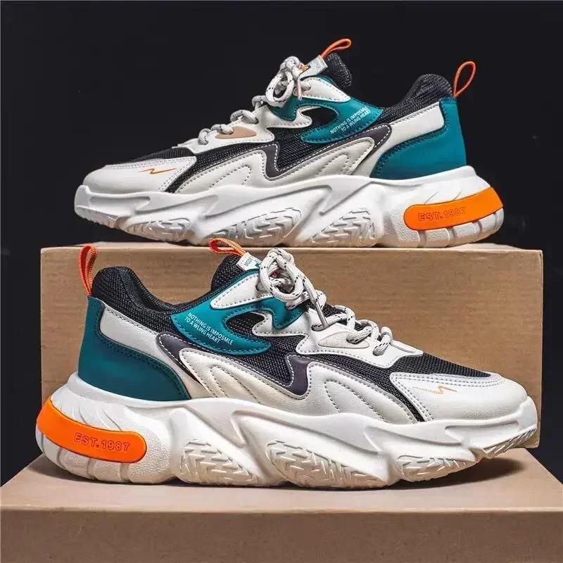 2024 Роскошные мужские кроссовки Брендовые мужские повседневные кроссовки Новые качественные туфли для мужчин Модные туфли на платформе для активного отдыха Tenis Masculino