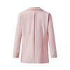 Women Solid Open Front Pockets Cardigan Formal Suit Long Sleeve Blouse Coat