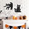 Cat Door Topper Halloween Door Frame Decoration Spooky Wooden Cat