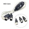 USB IN-OUT MIDI Adapter Cable Electronic Keyboard Converter Cord Laptop PC To Music Keyboard Audio Cable for Windows7/8/10 Vista