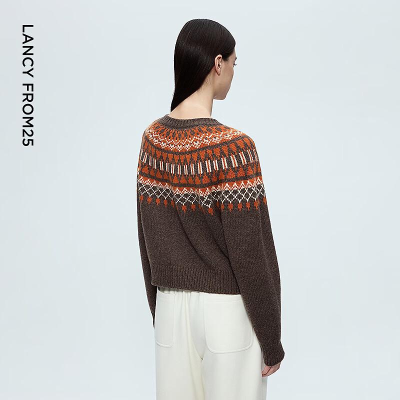 Шерстяной кардиган LANCY с блоками цвета в стиле Fair Isle