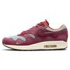 Air Max 1 Rush Maroon Unisex Sneakers Red Metallic-Silver DO9549-001