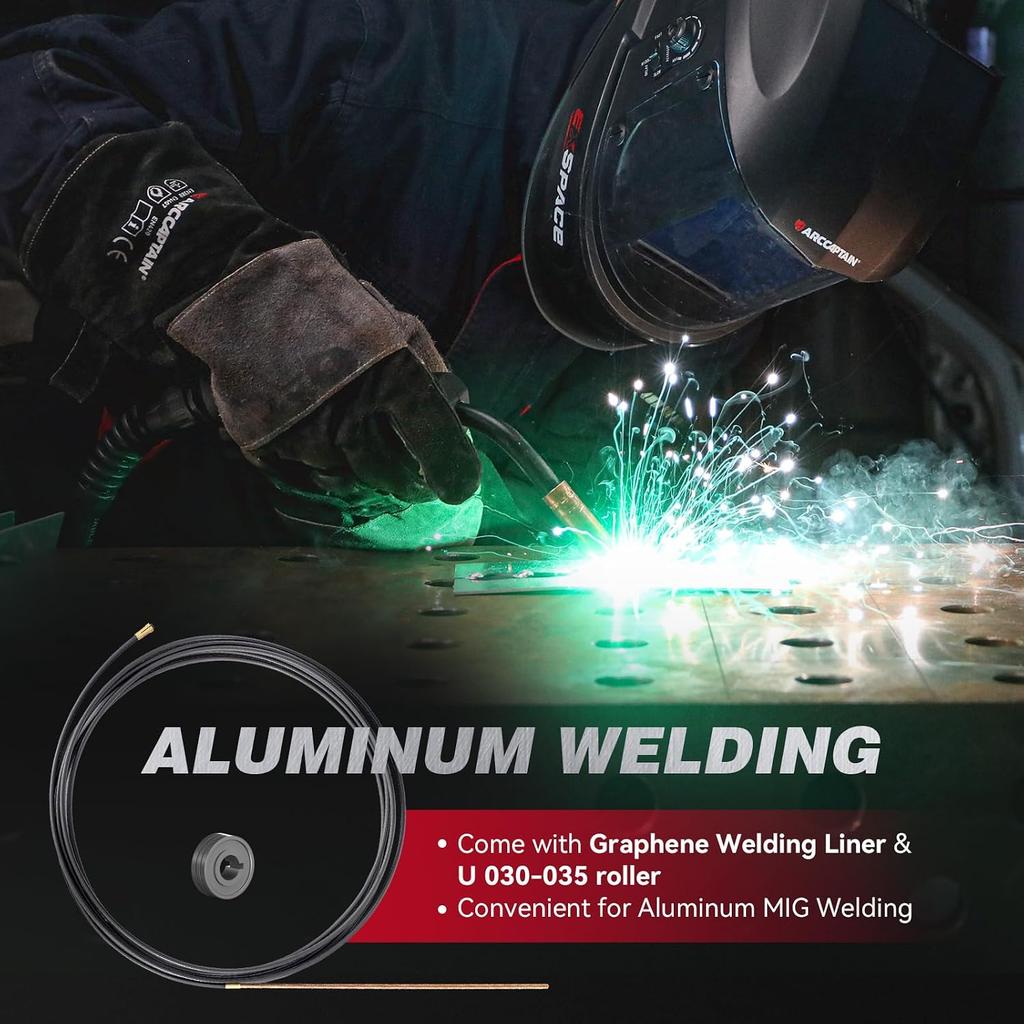 ARCCAPTAIN European Standard MIG205Pro MIG Welder 205A 230V Aluminum 6 in 1 Professional Welder MIG Welding Machine