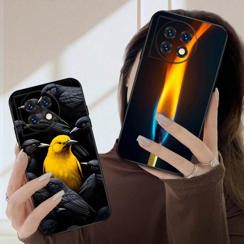 Цветные перья Для OnePlus 8 9 11 12 13 10 Pro 9RT 8T 12R Ace 3 5 2V Nord CE 2 4 Lite N20 SE 30 200 силиконовый мягкий чехол для телефона