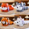 Capybara Husky Sloth Fox Raccoon Animal Plush Toy Doll Kids Room Gift Decoration