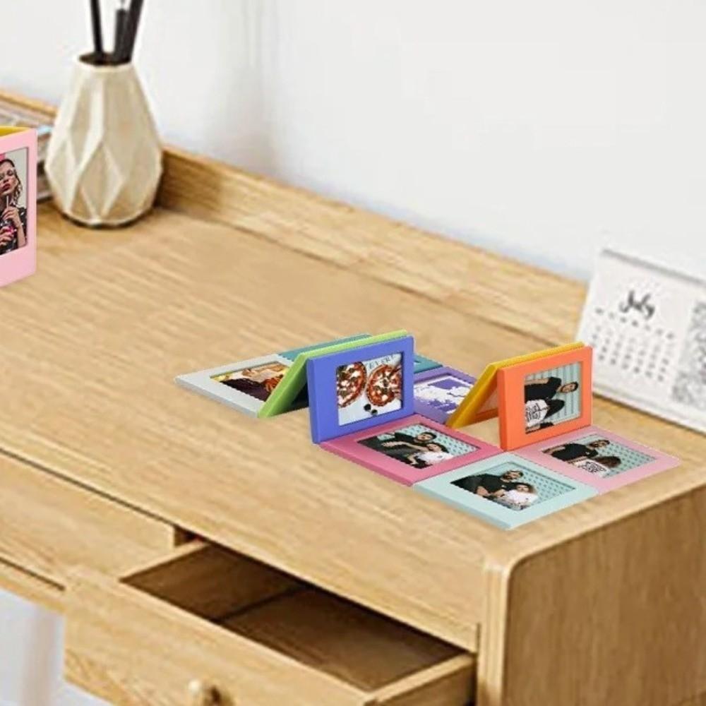 4PCS 3 Inches Magnetic Picture Frame Double Sided Photo Frames Fridge Picture Frame  Kitchen Decor