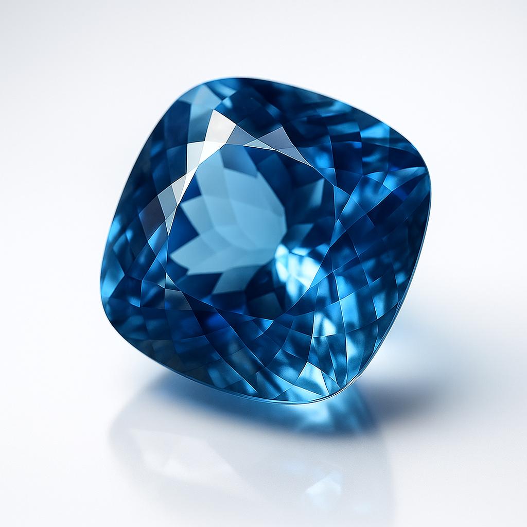 Natural Blue Sapphire Loose Gemstone 9 ct Square Cushion Cut September Birth September Birthstone