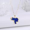 New Classic Venezuela Dominica Mexico Map Flag Pendant Necklace For Men Women Party Festival Ethnic Gold Color Jewelry Gift