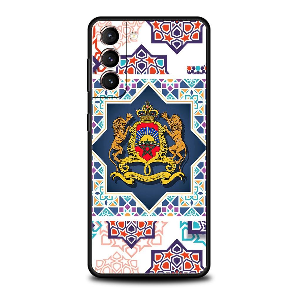 Марокканский Флаг Марокко Паспорт Марокко Чехол для Телефона Для Samsung Galaxy S26 Ultra S25 Plus S24 FE S23 S22 5G S21 S20 Черный Мягкий