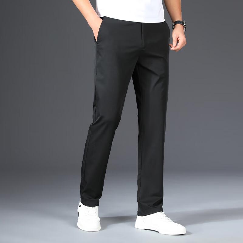 Fengmao Men's Lyocell Loose Straight-Leg Wrinkle-Resistant Casual Pants FMMY2103