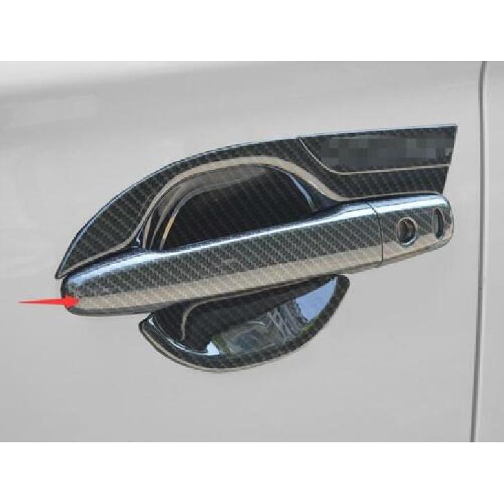For Mitsubishi Outlander 2013-2020 Carbon Fiber Exterior Door Handle Cover Trim