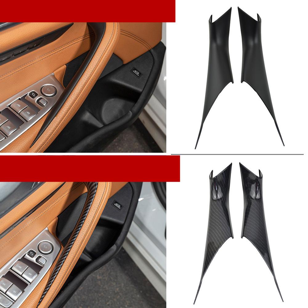 Car Interior Door Handles Cover For BMW 5 Series G30 G38 530li ABS Carbon Left Right Inner Doors Panel Handle Pull Carrier Trim