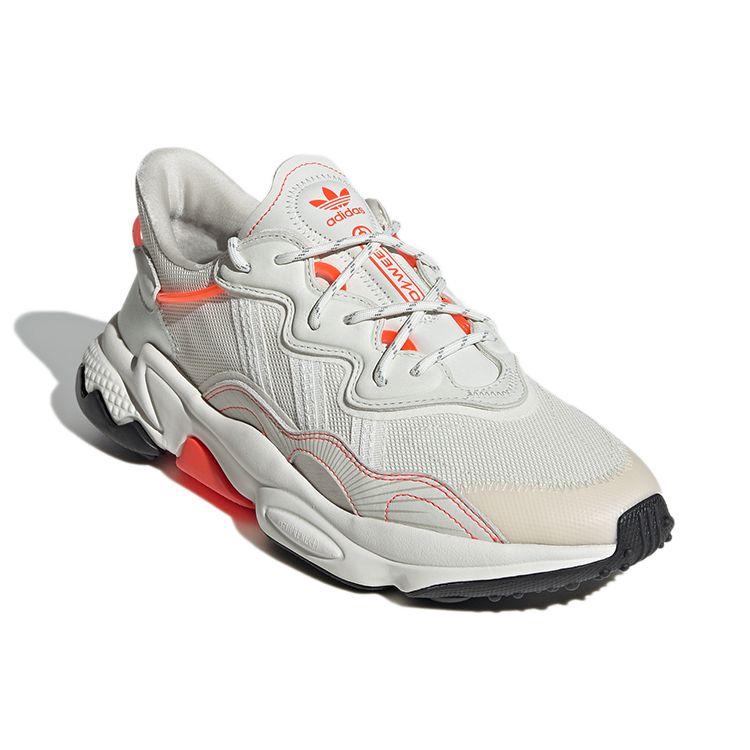Adidas Originals Ozweego Кроссовки унисекс бежево-оранжевые GY3539 с круглым носком, на шнуровке, с защитой от скольжения, прочные, низкие, для повседневной носки